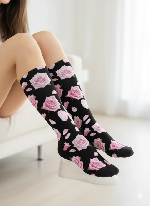 Elegant Pink and White Roses
